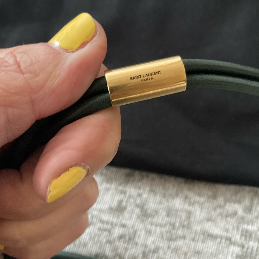 Saint Laurent Dark Green Camera Bag Gem